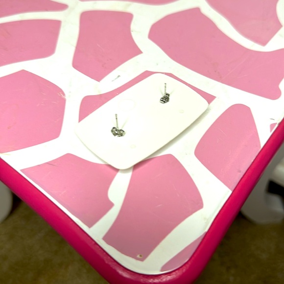 Elegant Sparkly Silver and Blue Stud Earrings with Cubic zirconia’s New on Card - Picture 5 of 5